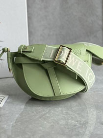 Loewe original calfskin mini gate dual bag A650N46 yellow