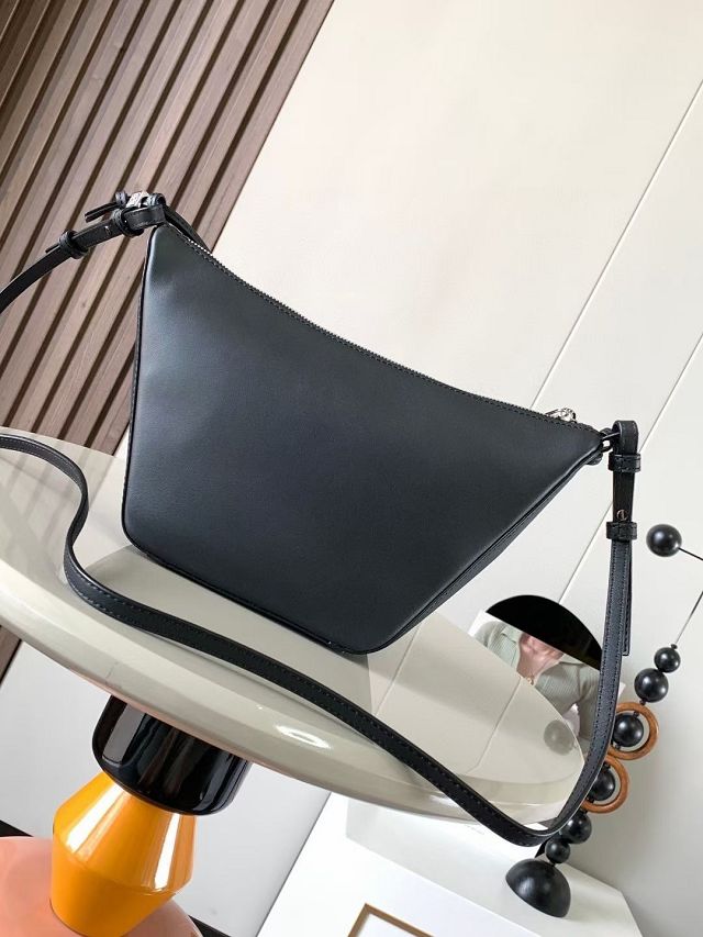 Loewe original calfskin mini hammock hobo bag A538G13 black