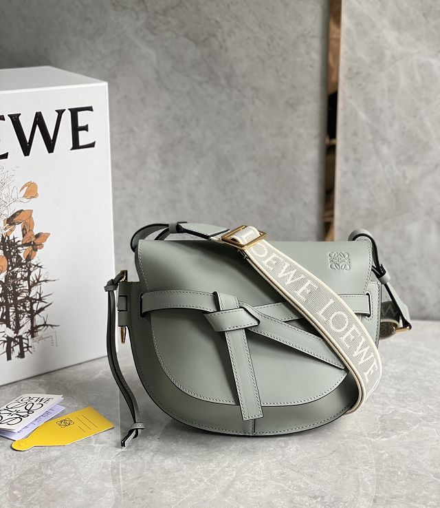 Loewe original calfskin small gate dual bag A650T20 light green