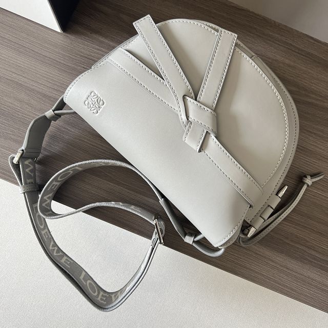 Loewe original calfskin small gate dual bag A650T20 light grey