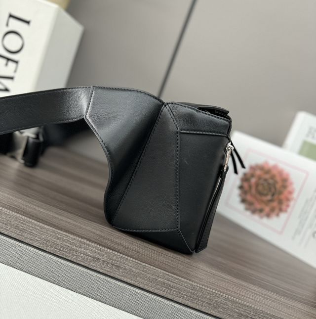 Loewe original calfskin small puzzle bumbag B510SE black