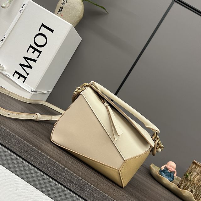 Loewe original calfskin mini puzzle bag A510P88 apricot&beige