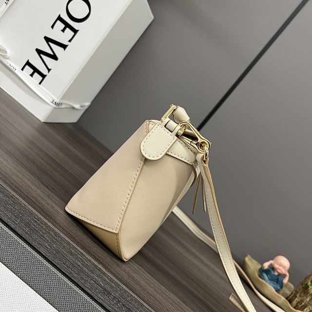 Loewe original calfskin mini puzzle bag A510P88 apricot&beige