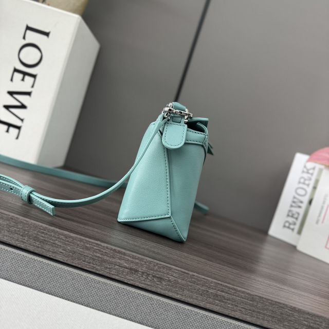 Loewe original calfskin mini puzzle bag A510P88 blue