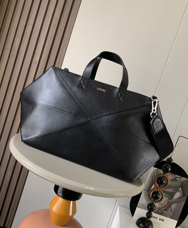 Loewe original calfskin puzzle fold duffle B510PUB black