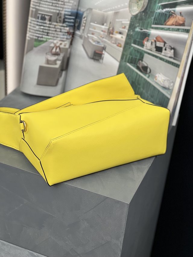 Loewe original calfskin puzzle hobo bag A510P50 yellow