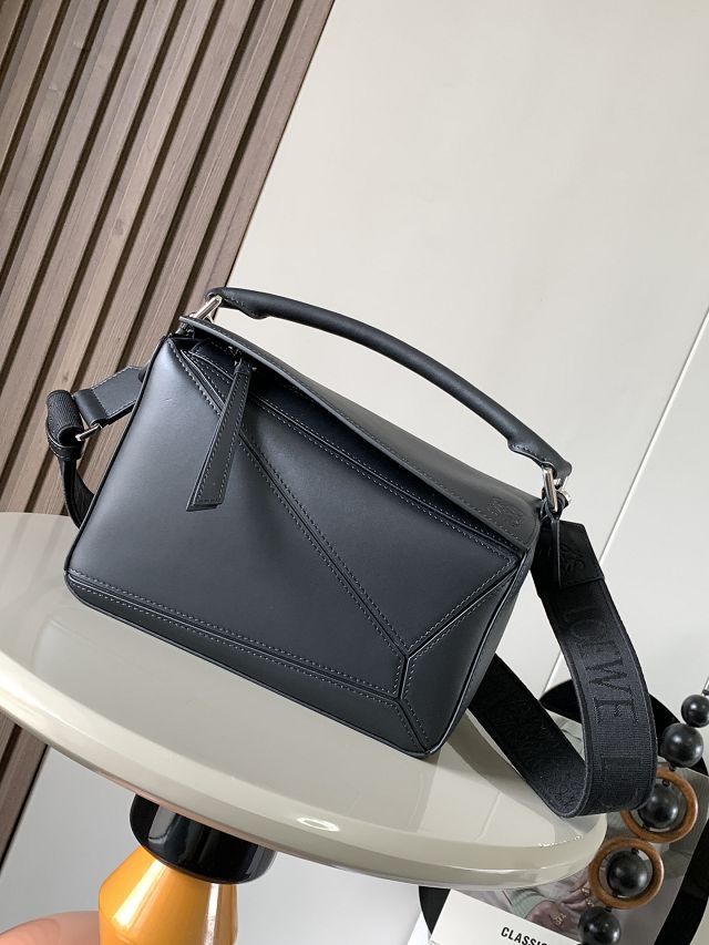 Loewe original calfskin small puzzle bag A510P60 black