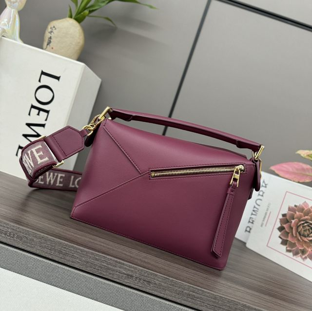 Loewe original calfskin small puzzle bag A510P60 burgundy