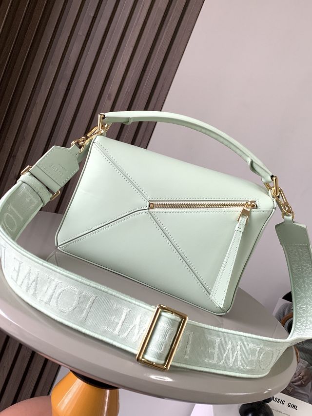 Loewe original calfskin small puzzle bag A510P60 light green
