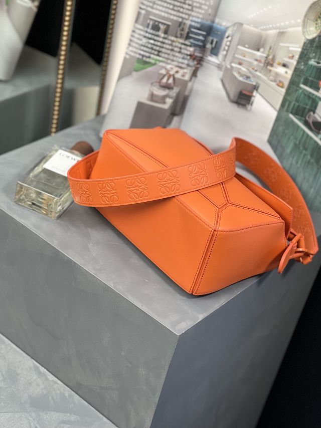 Loewe original calfskin small puzzle bag A510P60 orange