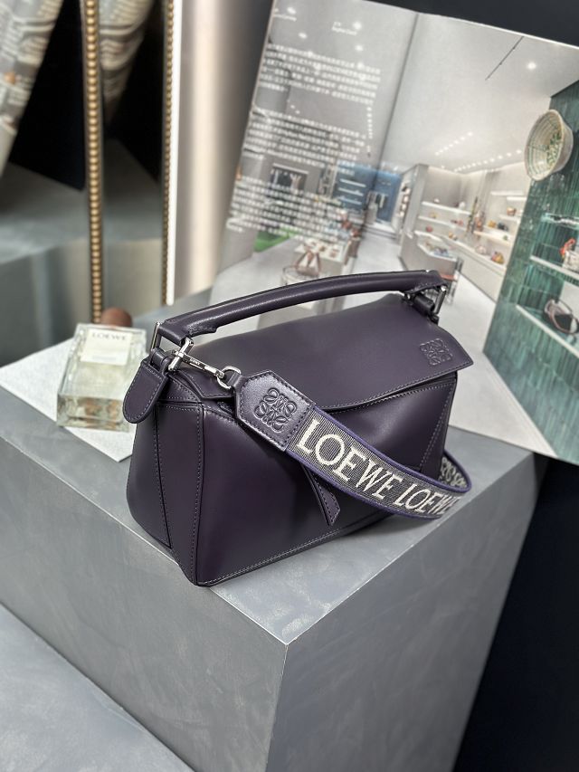 Loewe original calfskin small puzzle bag A510P60 purple