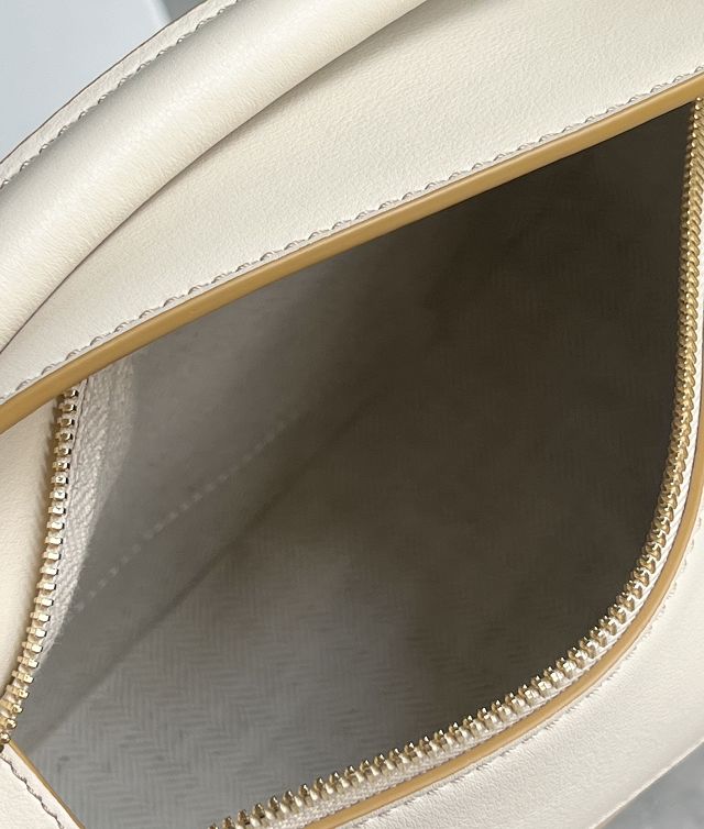 Loewe original calfskin small puzzle bag A510P60 white&apricot&beige