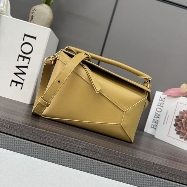 Loewe original calfskin small puzzle bag A510P60 yellow