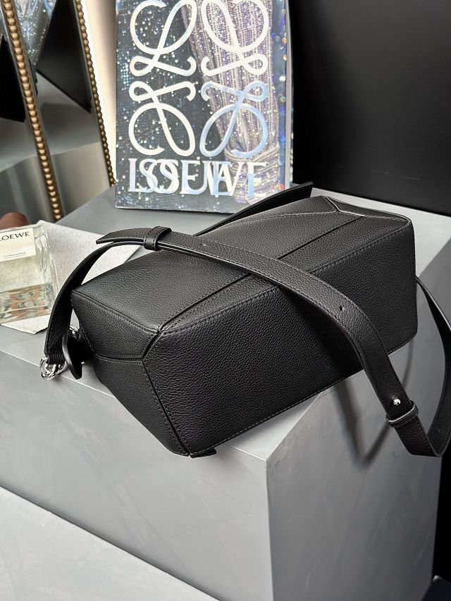 Loewe original grained calfskin small puzzle bag A510P60 black