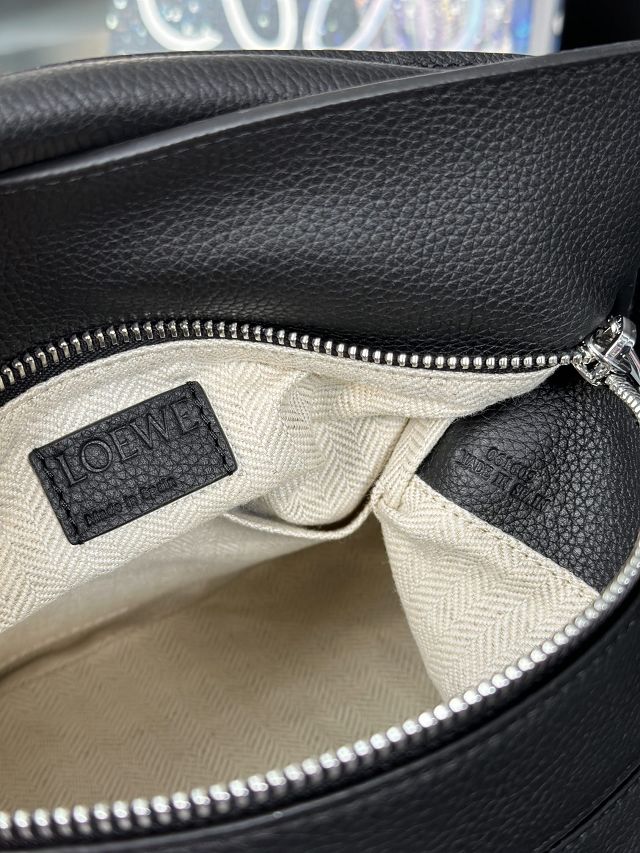 Loewe original grained calfskin small puzzle bag A510P60 black
