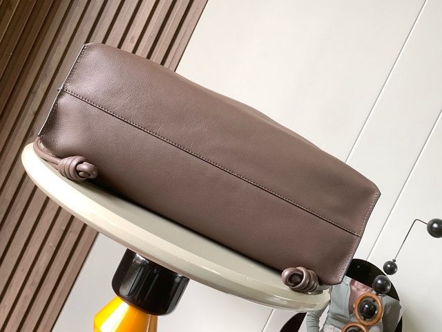 Loewe original calfskin large flamenco clutch A411FL1 dark coffee