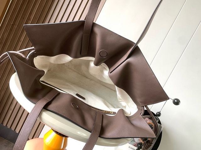 Loewe original calfskin large flamenco clutch A411FL1 dark coffee