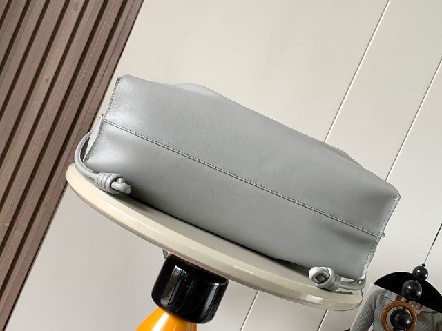 Loewe original calfskin large flamenco clutch A411FL1 grey