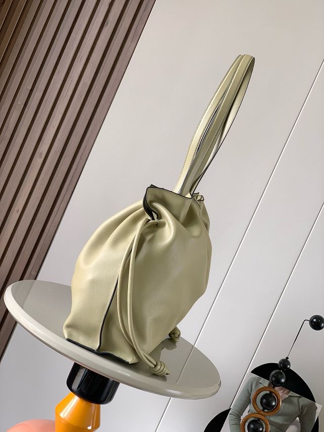 Loewe original calfskin large flamenco clutch A411FL1 olive