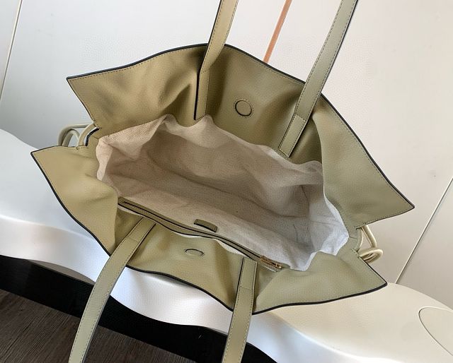 Loewe original calfskin large flamenco clutch A411FL1 olive