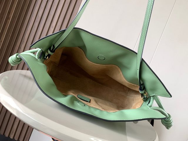 Loewe original calfskin medium flamenco clutch A411FC1 light green