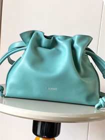 Loewe original calfskin medium flamenco clutch A411FC1 water blue