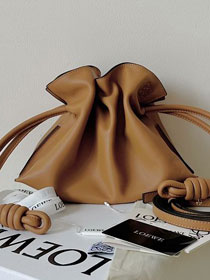 Loewe original calfskin mini flamenco clutch A411FC2 brown