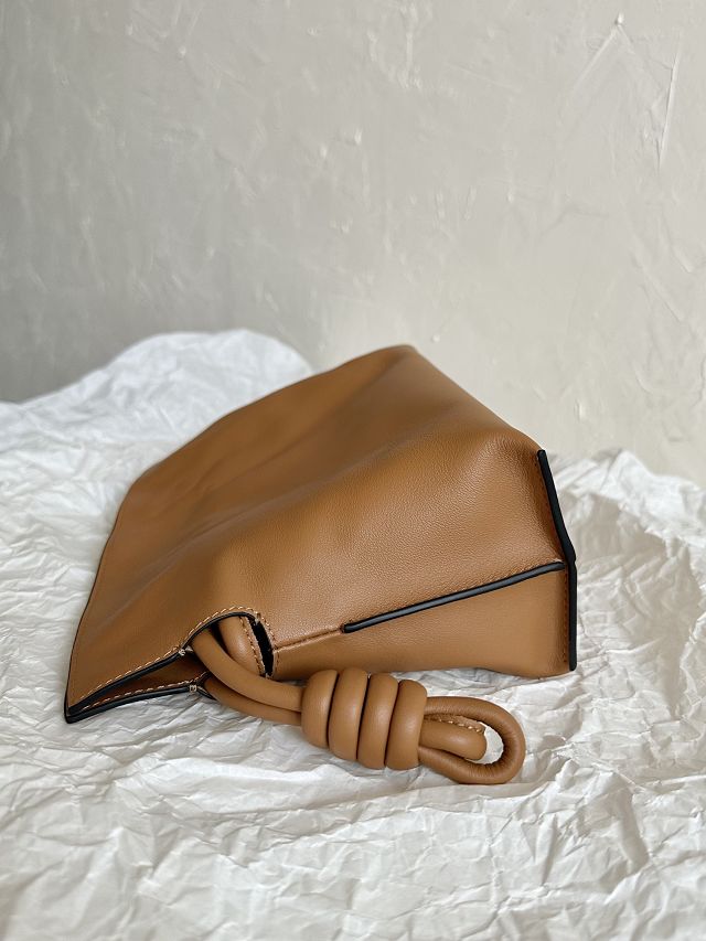 Loewe original calfskin mini flamenco clutch A411FC2 brown