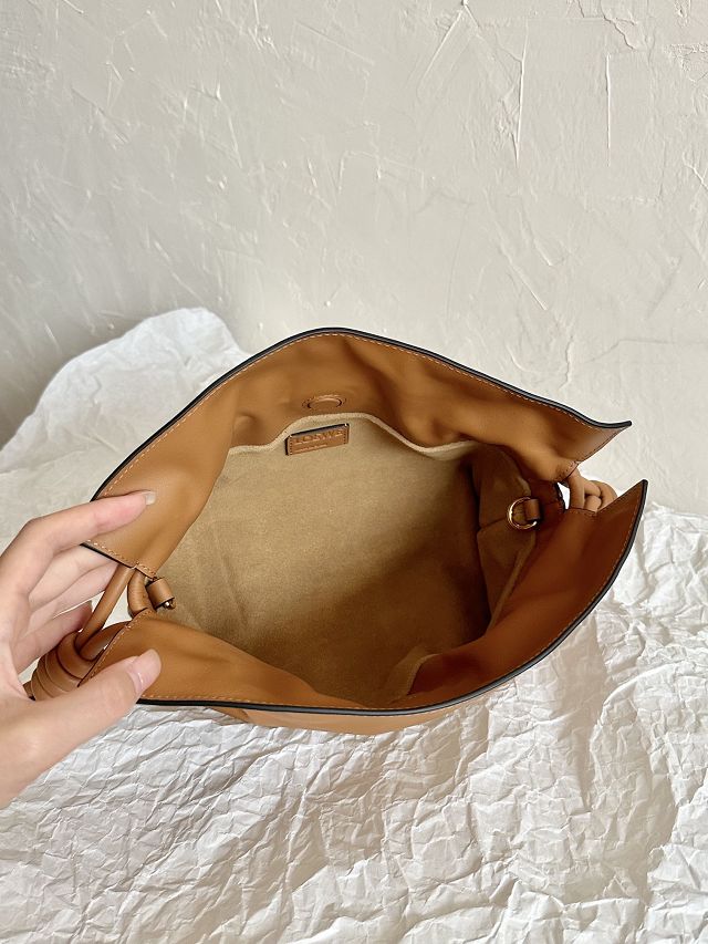 Loewe original calfskin mini flamenco clutch A411FC2 brown