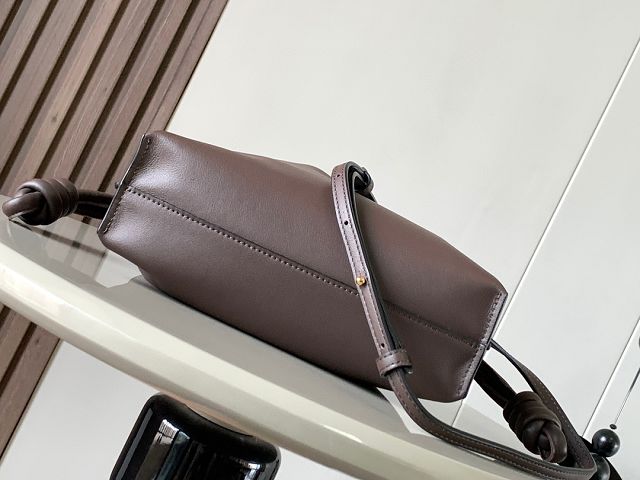 Loewe original calfskin mini flamenco clutch A411FC2 dark coffee