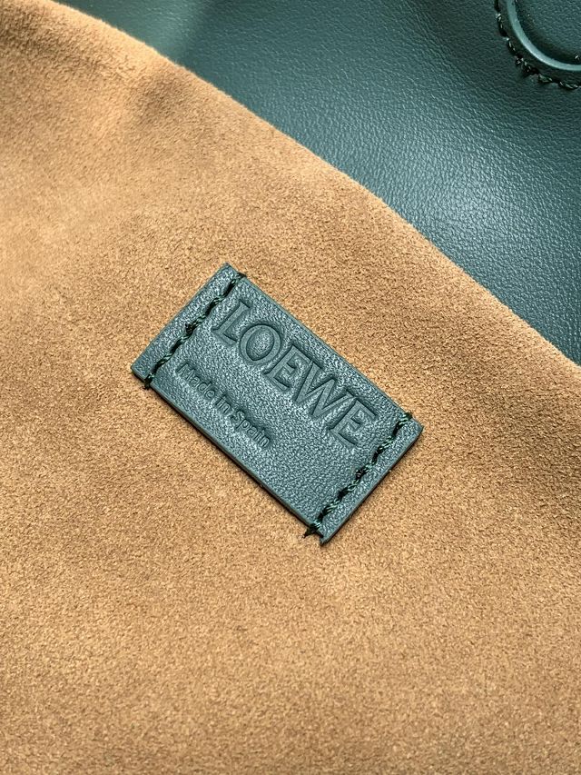 Loewe original calfskin mini flamenco clutch A411FC2 vetiver