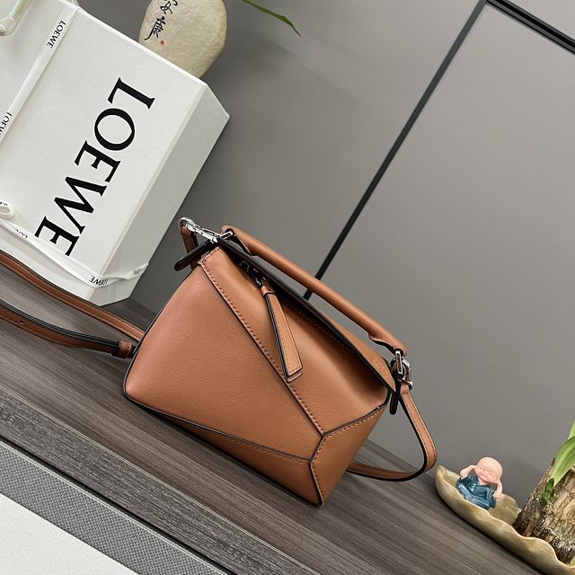 Loewe original calfskin mini puzzle bag A510P88 brown
