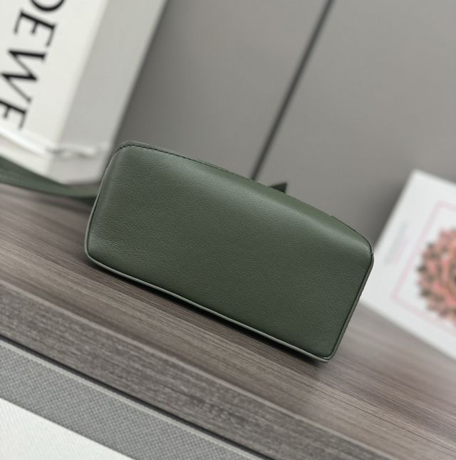 Loewe original calfskin mini puzzle bag A510P88 dark green