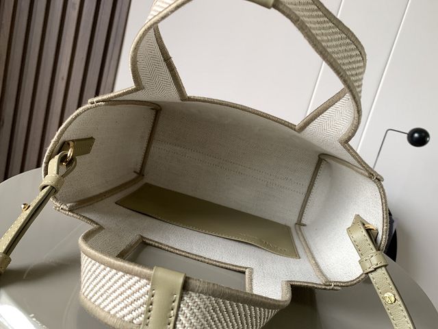 Loewe original canvas small font tote A685B59 grey