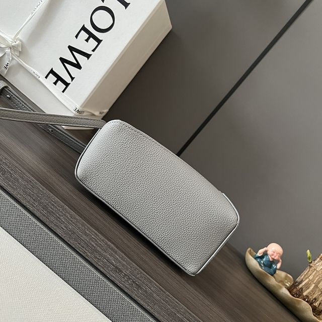 Loewe original grained calfskin mini puzzle bag A510P88 grey