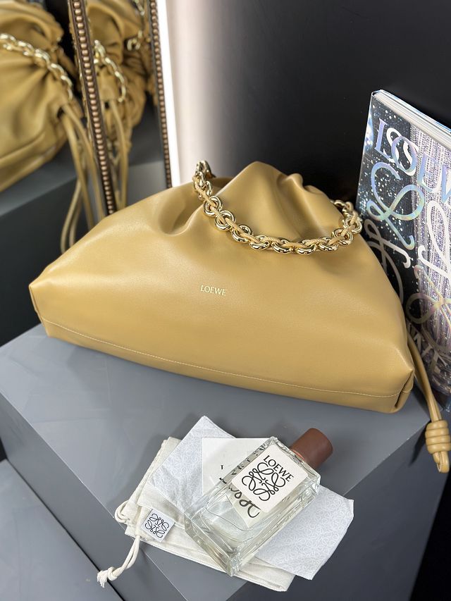 Loewe original lambskin large flamenco purse A411FPD sahara