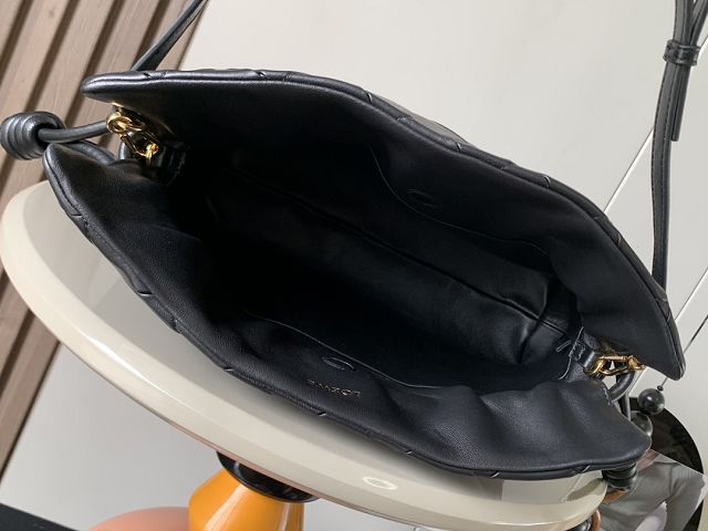 Loewe original lambskin medium flamenco clutch A411FC1 black