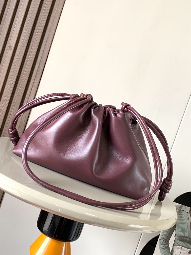 Loewe original lambskin medium flamenco purse A411FCR burgundy