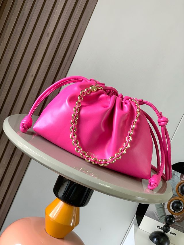 Loewe original lambskin medium flamenco purse A411FCR rose red