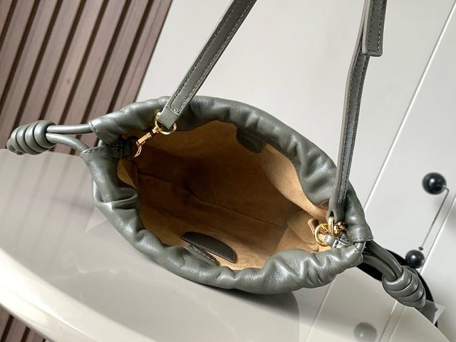 Loewe original lambskin mini flamenco purse A914CBP dark green