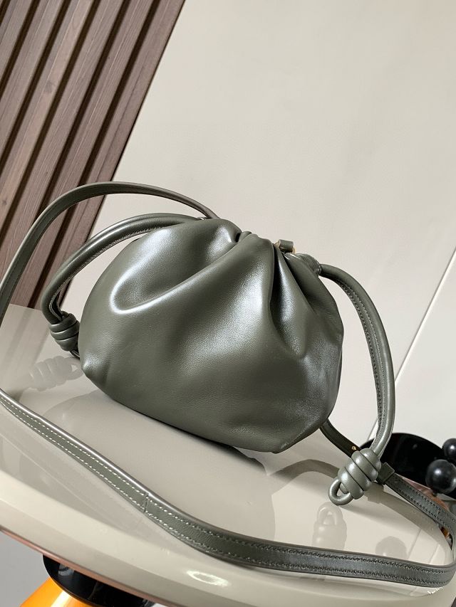 Loewe original lambskin mini flamenco purse A914CBP dark green