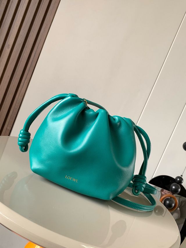 Loewe original lambskin mini flamenco purse A914CBP turquoise