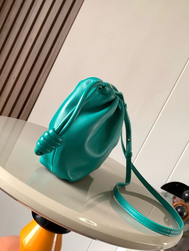 Loewe original lambskin mini flamenco purse A914CBP turquoise