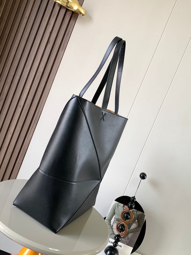 Loewe original calfskin large puzzle fold tote B933Q18 black