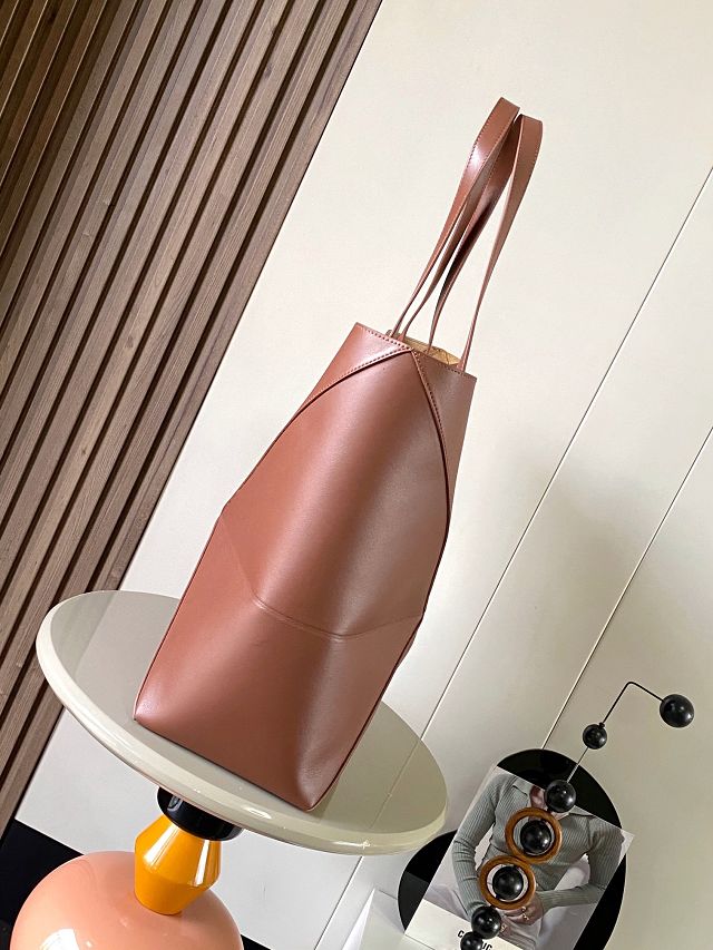 Loewe original calfskin large puzzle fold tote B933Q18 brown