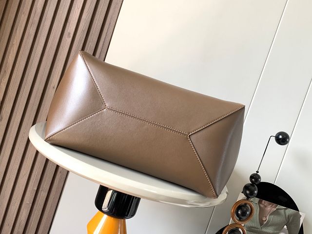 Loewe original calfskin large puzzle fold tote B933Q18 brown&green