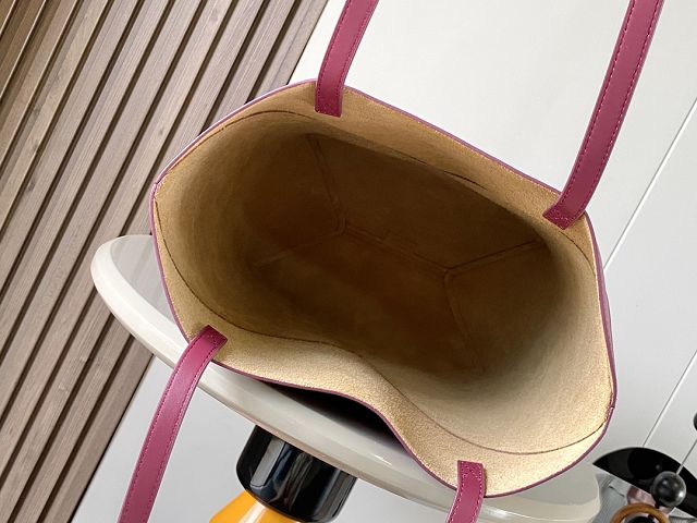 Loewe original calfskin medium puzzle fold tote A657G50 burgundy&peach