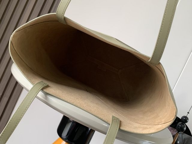 Loewe original calfskin medium puzzle fold tote A657G50 eucalyptus 