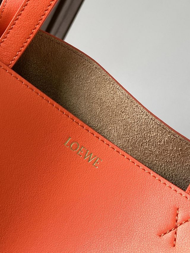 Loewe original calfskin medium puzzle fold tote A657G50 orange