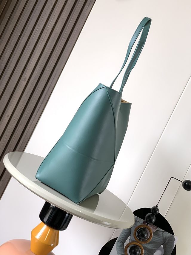 Loewe original calfskin medium puzzle fold tote A657G50 vetiver